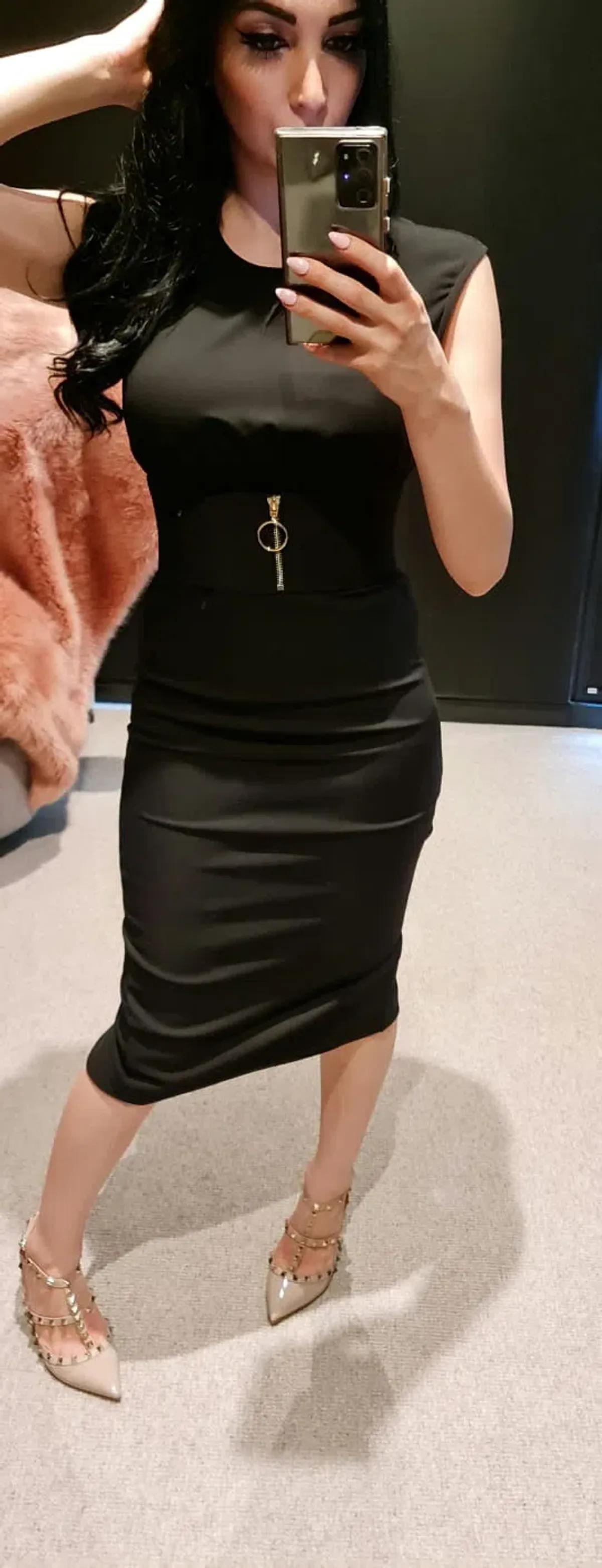 Sheike Midi Dress Black Size 6 - Image 3