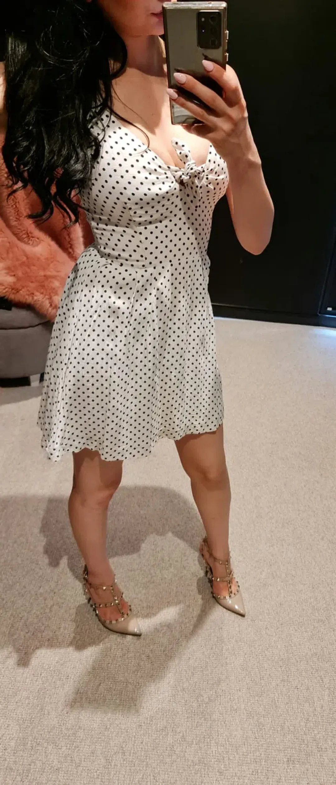 Alannah Hill Polka Dots Mini Dress Print Size 6 for rent on The Volte - main image