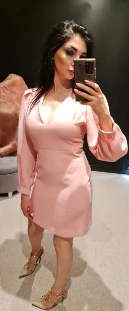 Sandro Long Sleeve Mini Dress Pink Size 6 for rent on The Volte - image 5