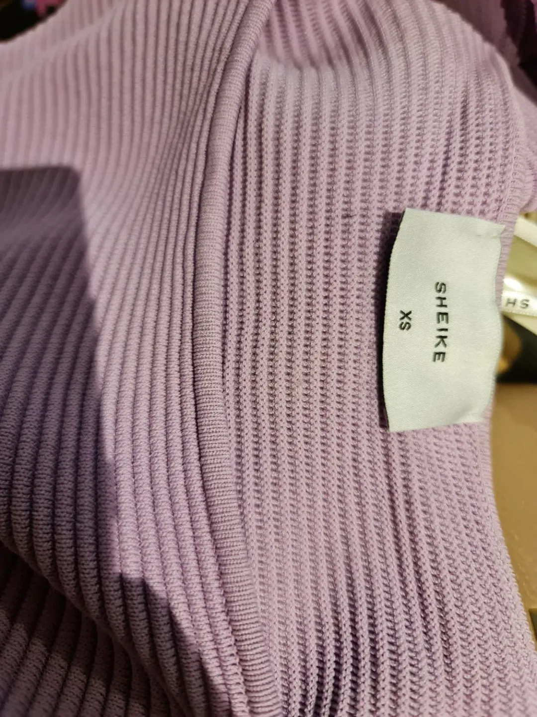 Sheike Bonnie Knit Midi Dress Lilac Purple Size 6 for rent on The Volte - main image