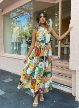Alemais Hattie One Shoulder Midi Dress Print Size 8 for rent on The Volte - image 2