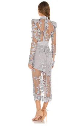 Zhivago Poison Midi Dress Grey Size 12 for rent on The Volte - image 2