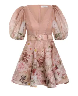 Zimmermann Dancer Puff Sleeve Mini Dress Print Size 10 for rent on The Volte - image 2