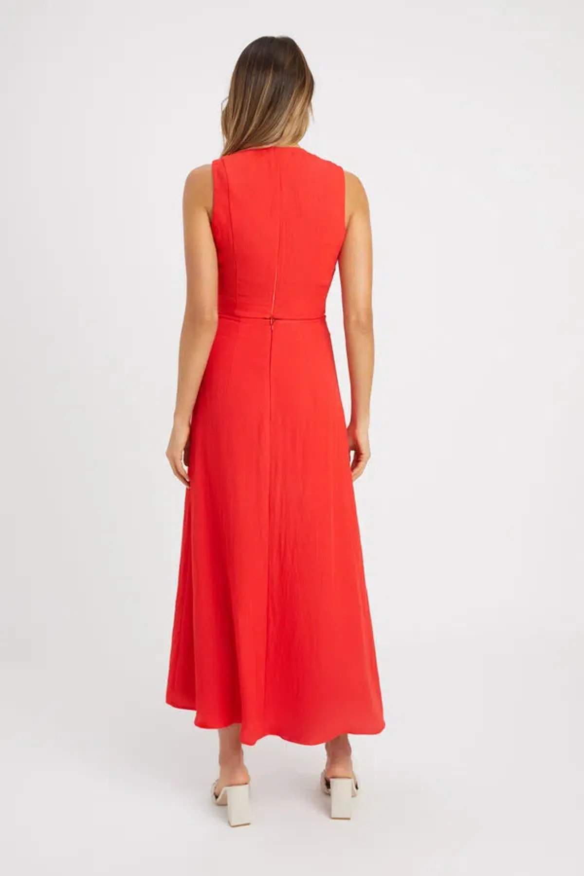 Kookai Hayman Split Skirt & Top Set Red Size 6 - Image 2