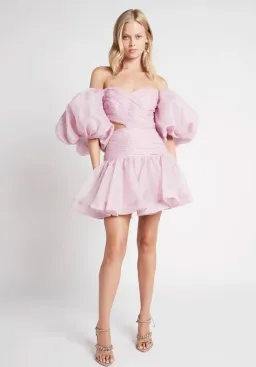 Aje Myriad Cut Out Mini Dress Pink Size 12 for rent on The Volte - image 1