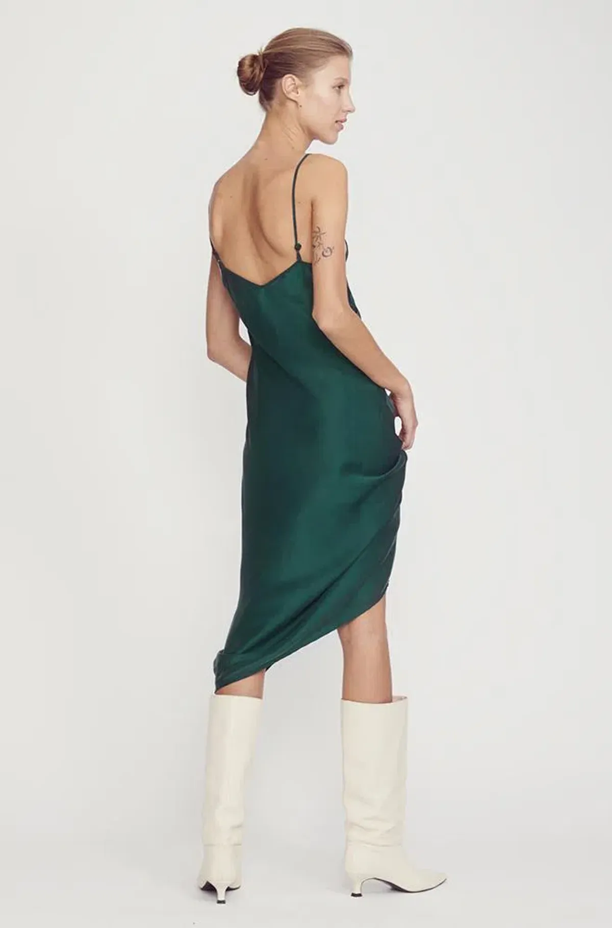 Silk Laundry 90s Slip Dress Green Size 8 - Image 2