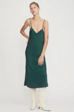 Silk Laundry 90s Slip Dress Green Size 8 for rent on The Volte - image 1