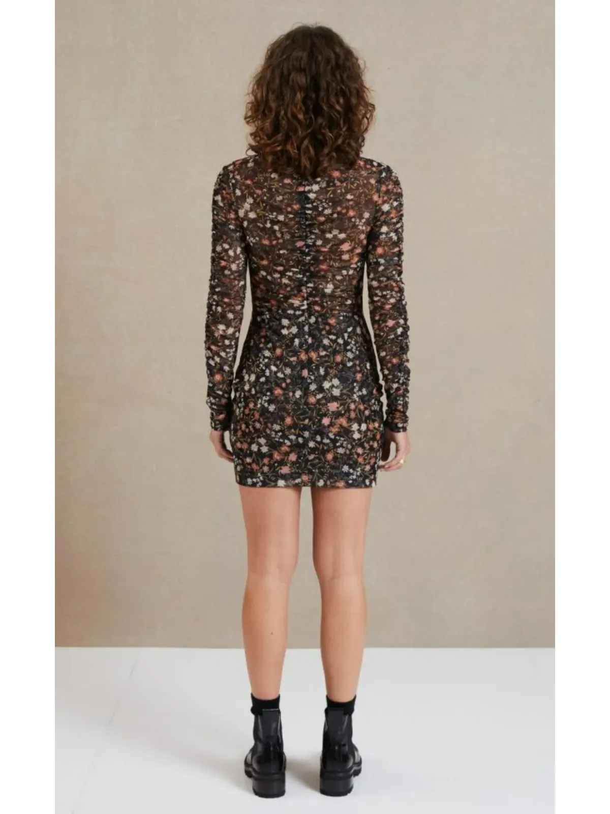 Bec & Bridge Midnight Fauna Mini Dress Print Size AU 6 - Image 4