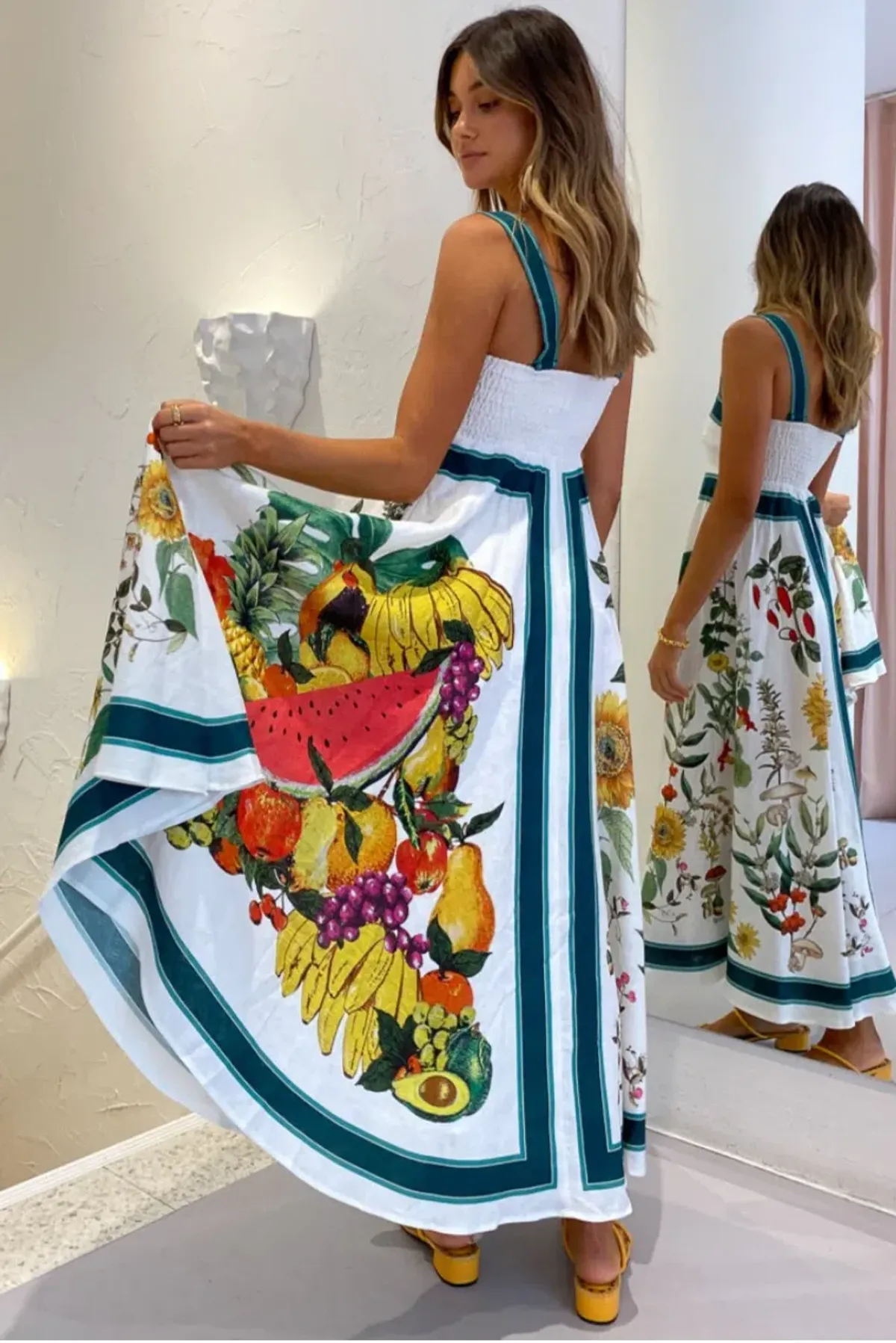 Alemais Frutta Midi Sundress Print Size 12 - Image 3