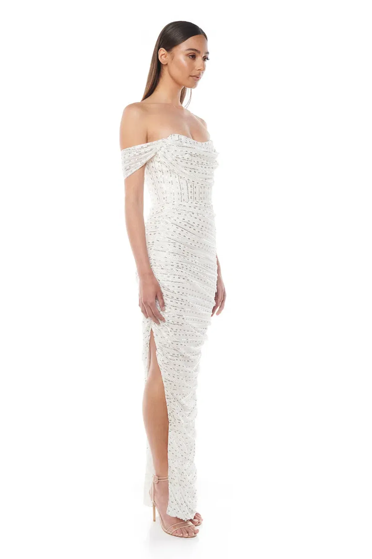 Eliya The Label Genevieve Gown White Size 10 - Image 3