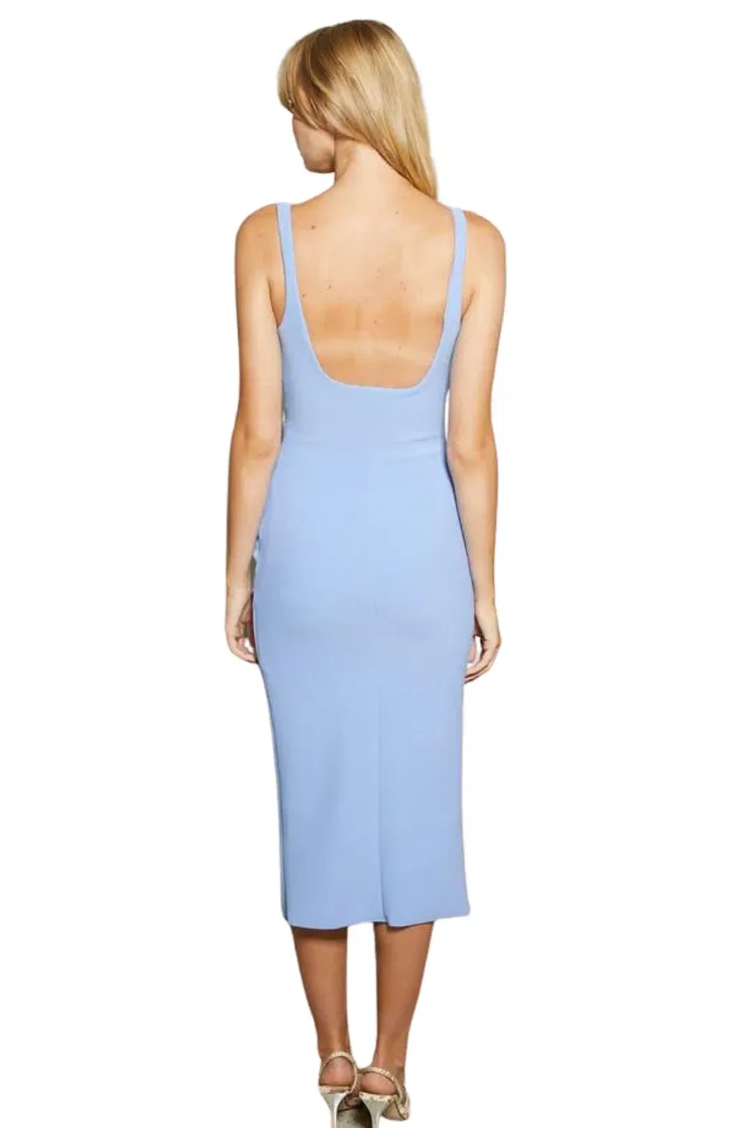 Bec and Bridge Hana Tuck Midi Dress Blue Size 10 for rent on The Volte - main image