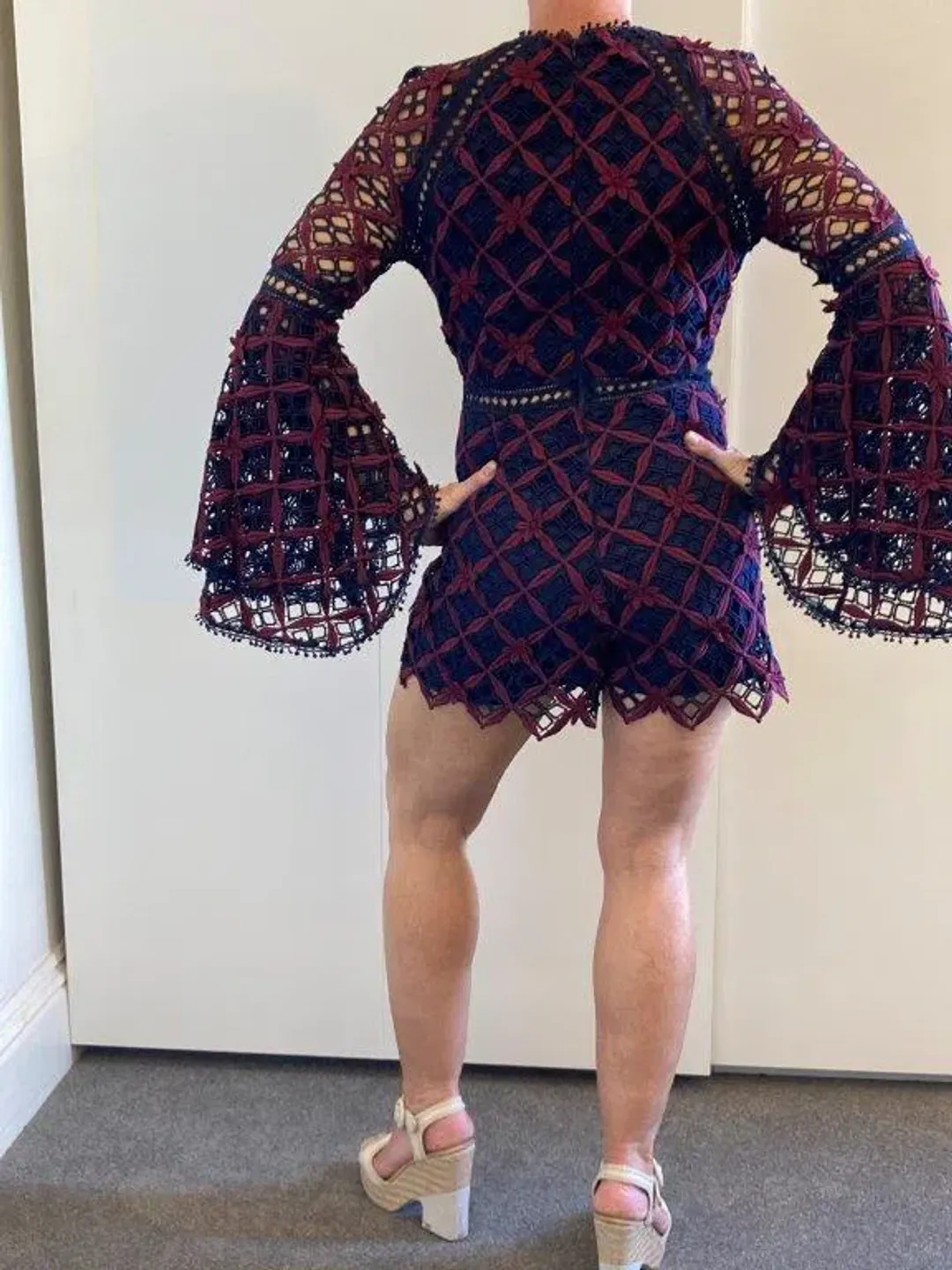 Ministry of Style Dusk to Dawn Crochet Playsuit Multi Size 10 for rent on The Volte - main image