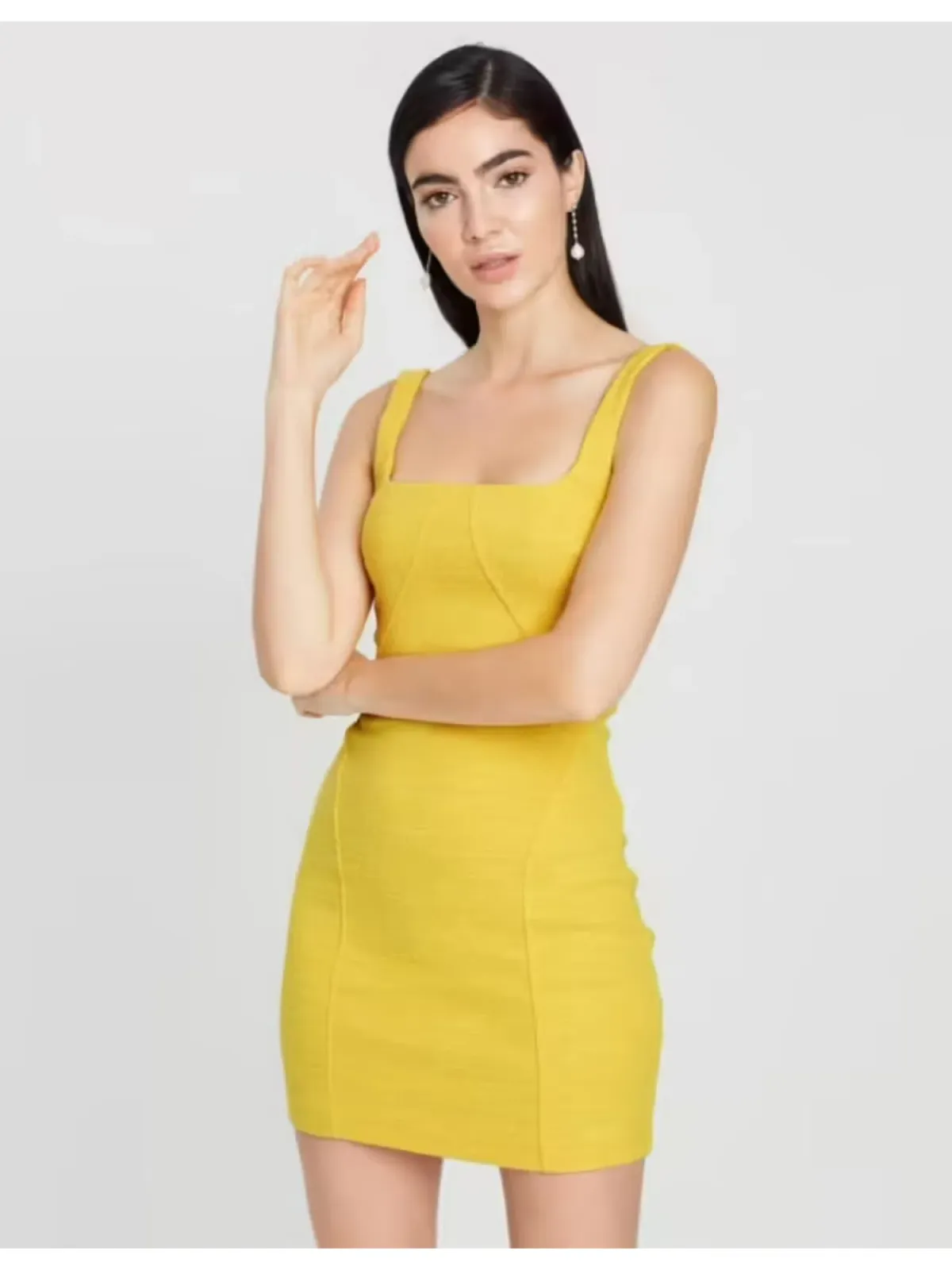 Bec & Bridge Clemence Mini Dress Yellow Size AU 6 - Image 2