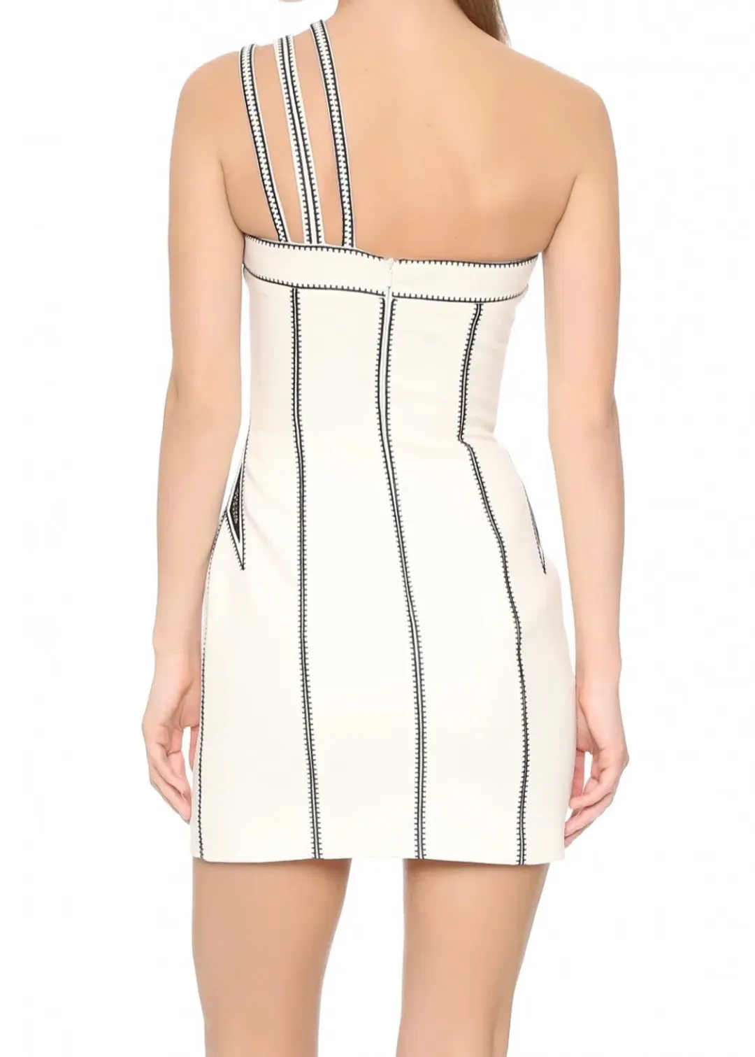Sass & Bide Blackest Lava Embroidered Mini Dress Cream Size 8 for rent on The Volte - main image