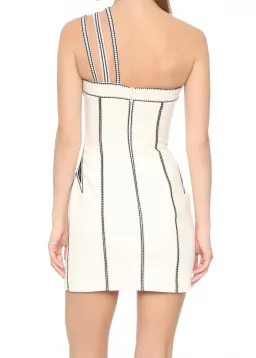 Sass & Bide Blackest Lava Embroidered Mini Dress Cream Size 8 for rent on The Volte - image 3
