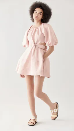 Aje Psychedelia Cut Out Mini Dress Pink Size 8 for rent on The Volte - image 1