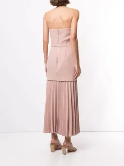 Dion Lee Linear Crepe Pleat Midi Dress Prink Size 8 for rent on The Volte - image 2