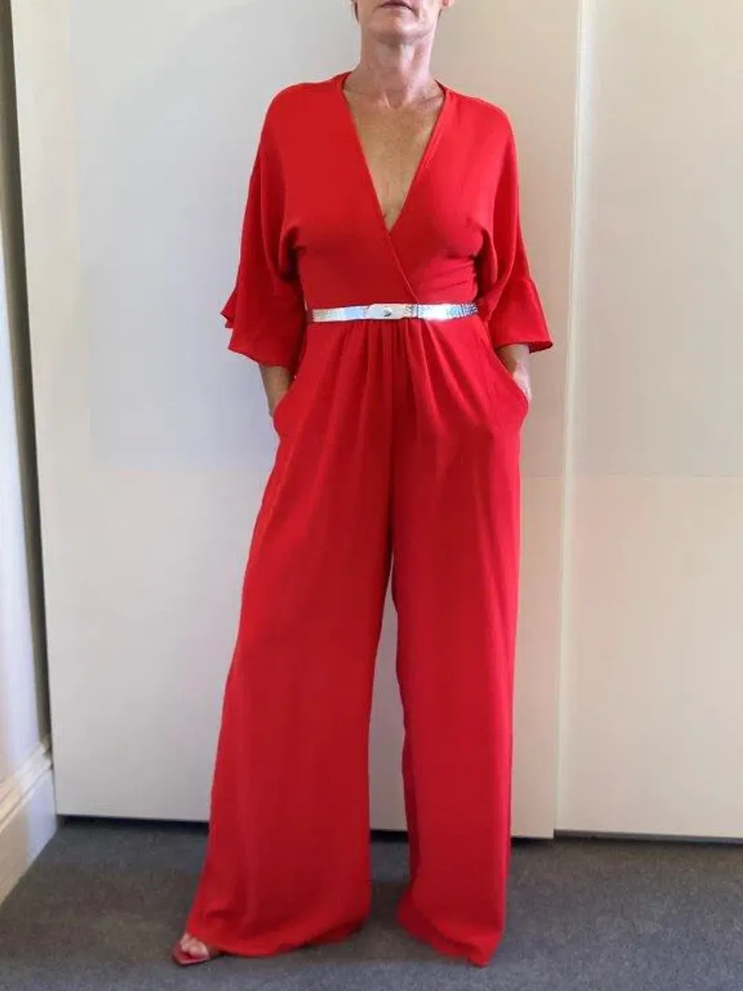 Tussah Marta Jumpsuit Red Size 8 for rent on The Volte - main image