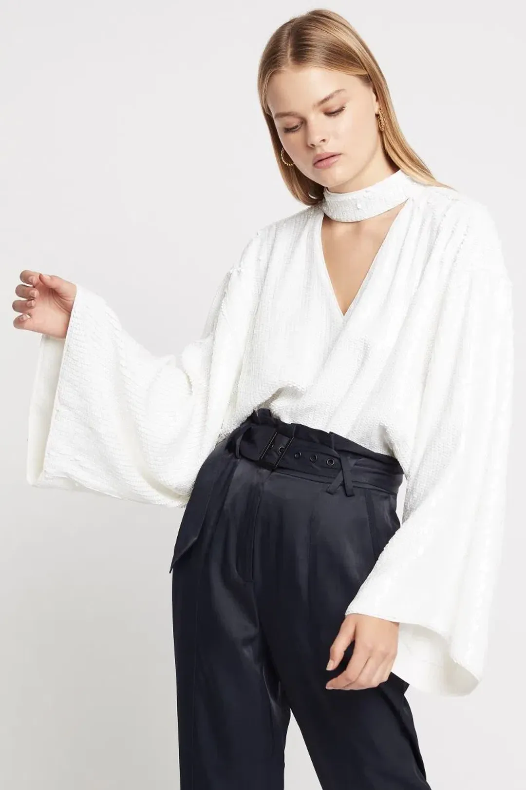 Sass and Bide Tell Me Tonight Top White Sequin Size 8 for rent on The Volte - main image