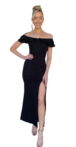 Elliatt Raja Gown Black Size 12 for rent on The Volte - image 1
