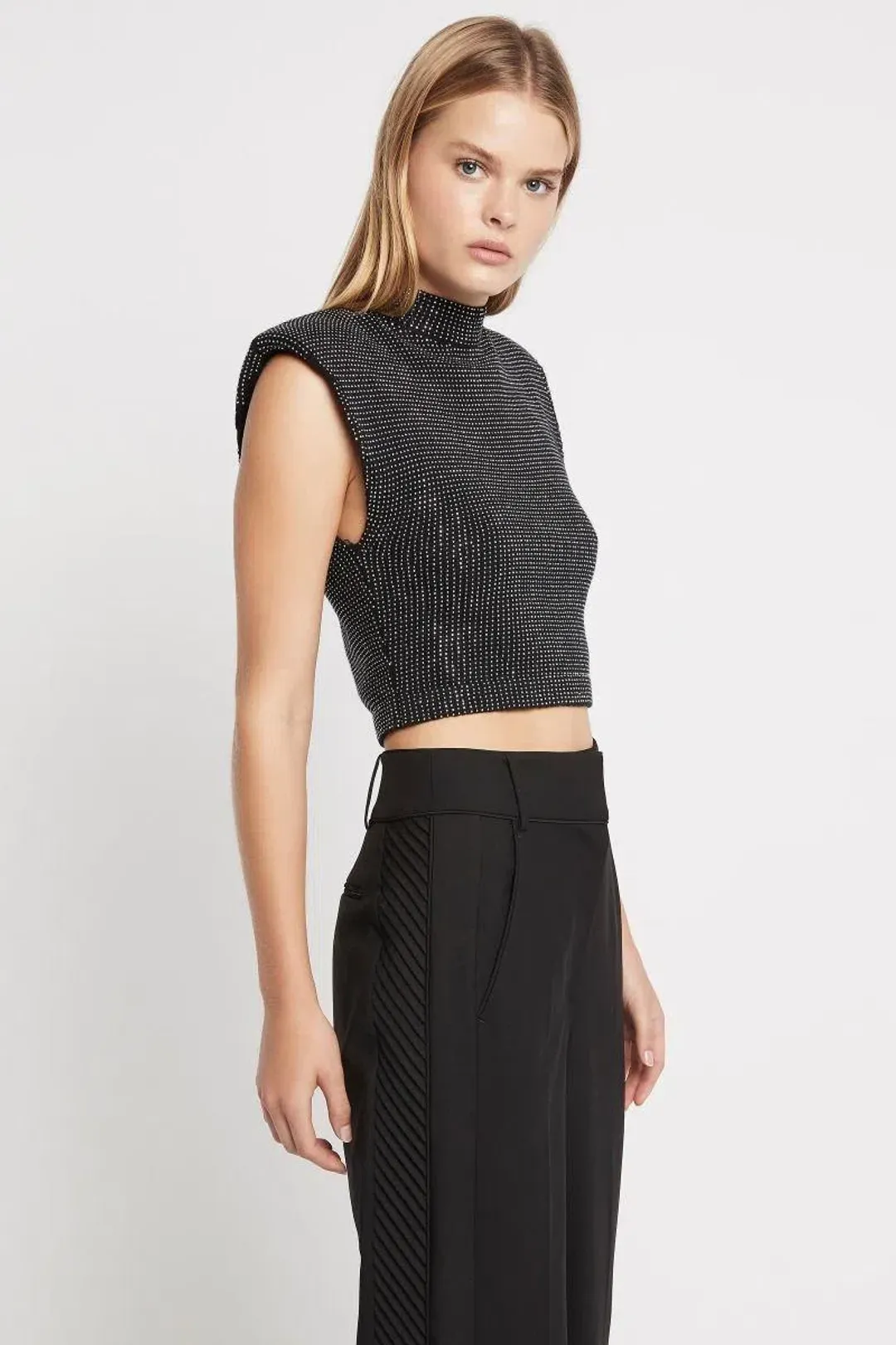 Sass & Bide 7 Years Of Luck Knit Top and Pants Set Black Size 8 for rent on The Volte - main image
