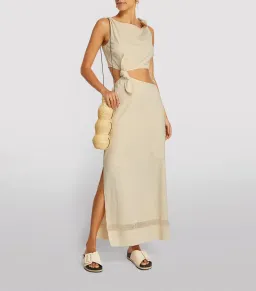 Sir the Label Marne Knot Dress in Natural Cream Size 8 for rent on The Volte - image 3