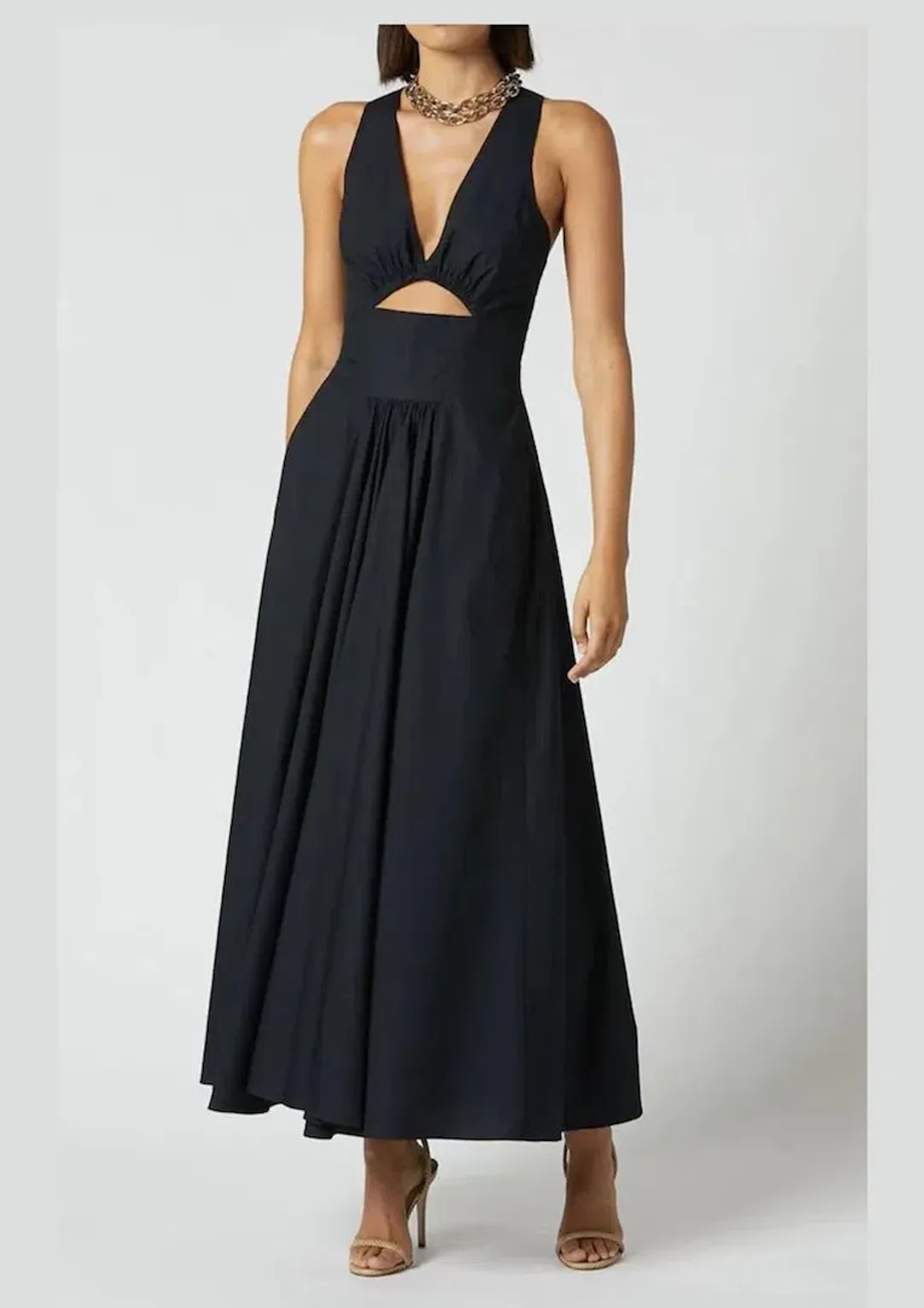 Scanlan Theodore Cotton Crossback Dress Navy Size 8 for rent on The Volte - main image