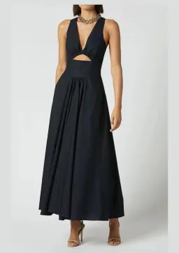 Scanlan Theodore Cotton Crossback Dress Navy Size 8 for rent on The Volte - image 1