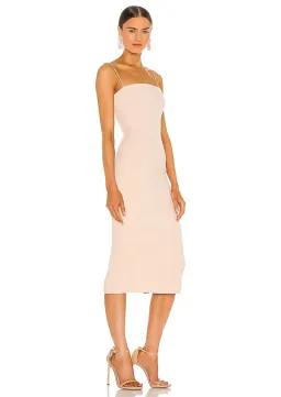 MISHA Irisa Midi Dress Nude Size 6/XS for rent on The Volte - image 1