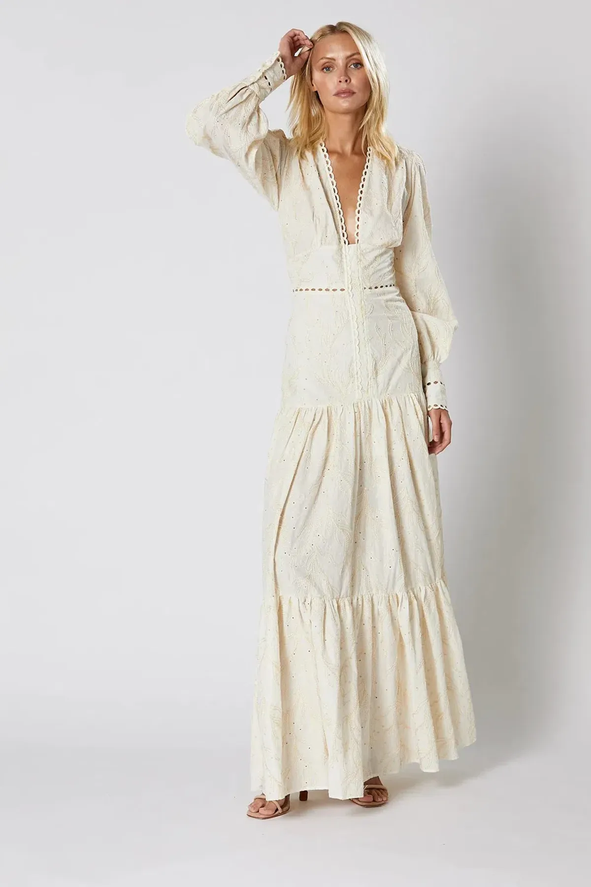 Winona Genevieve Dress Cream Size S for rent on The Volte - main image