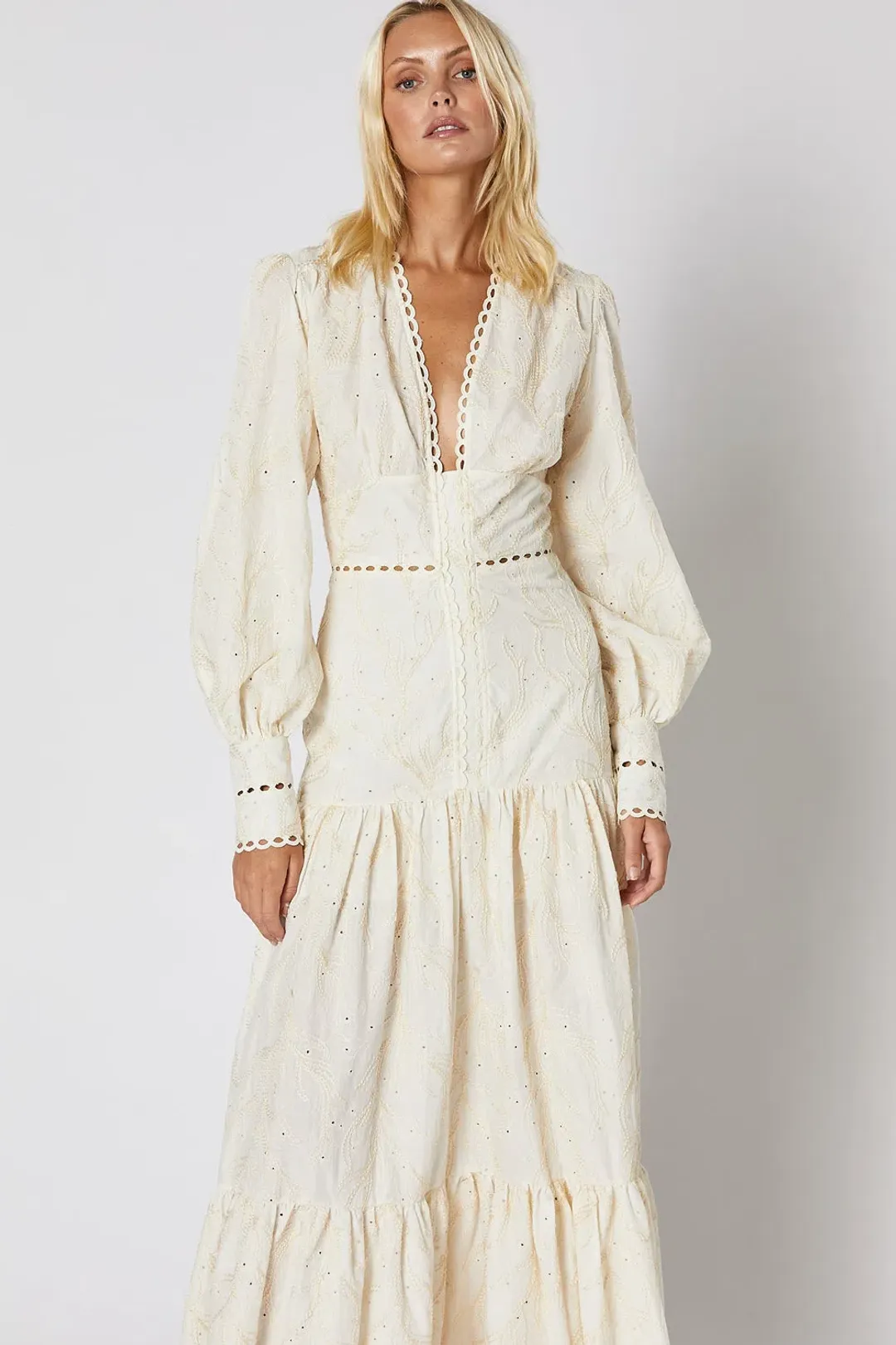 Winona Genevieve Dress Cream Size S for rent on The Volte - main image