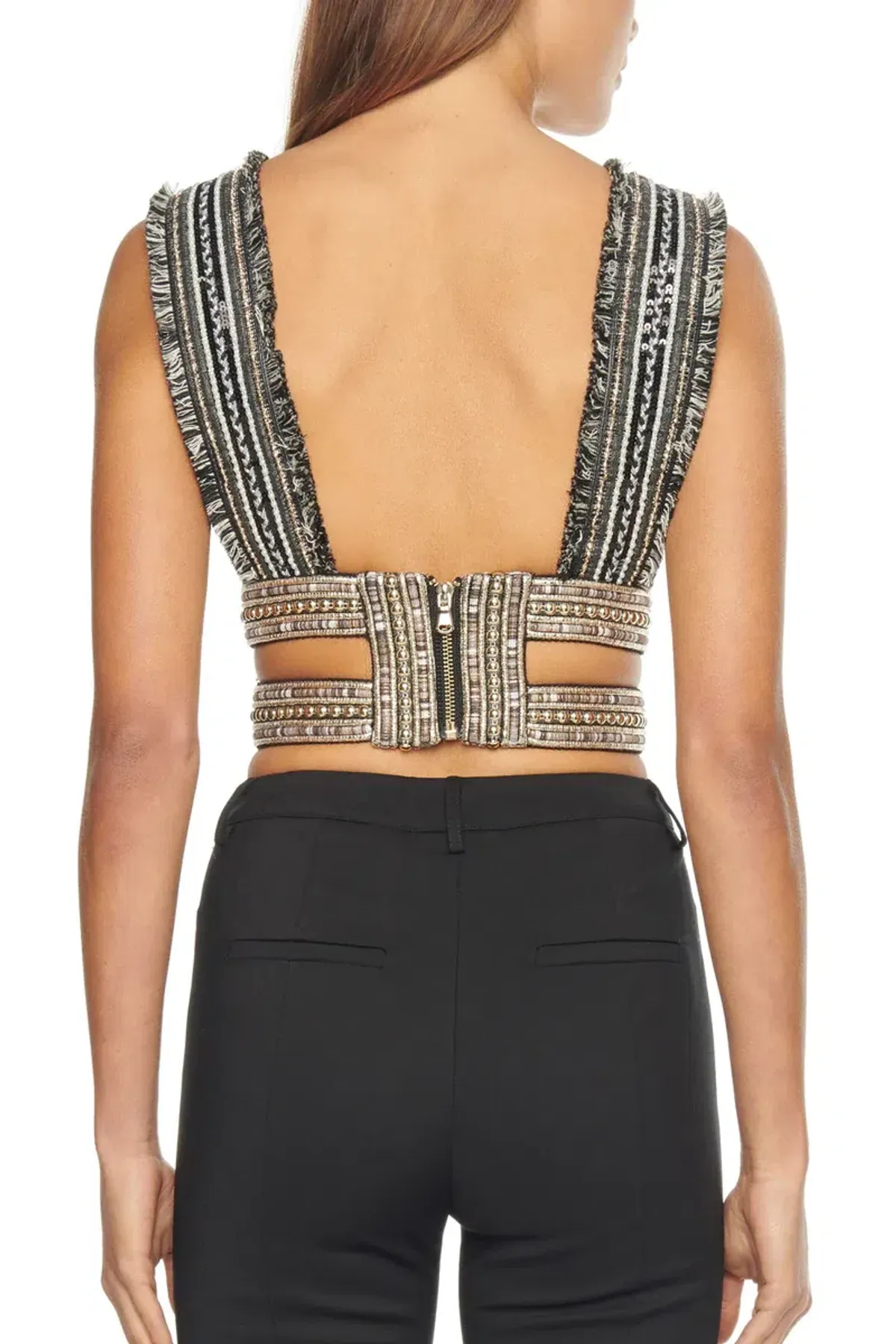 Eliya the Label Barbados Crop Top Beaded Size M - Image 3