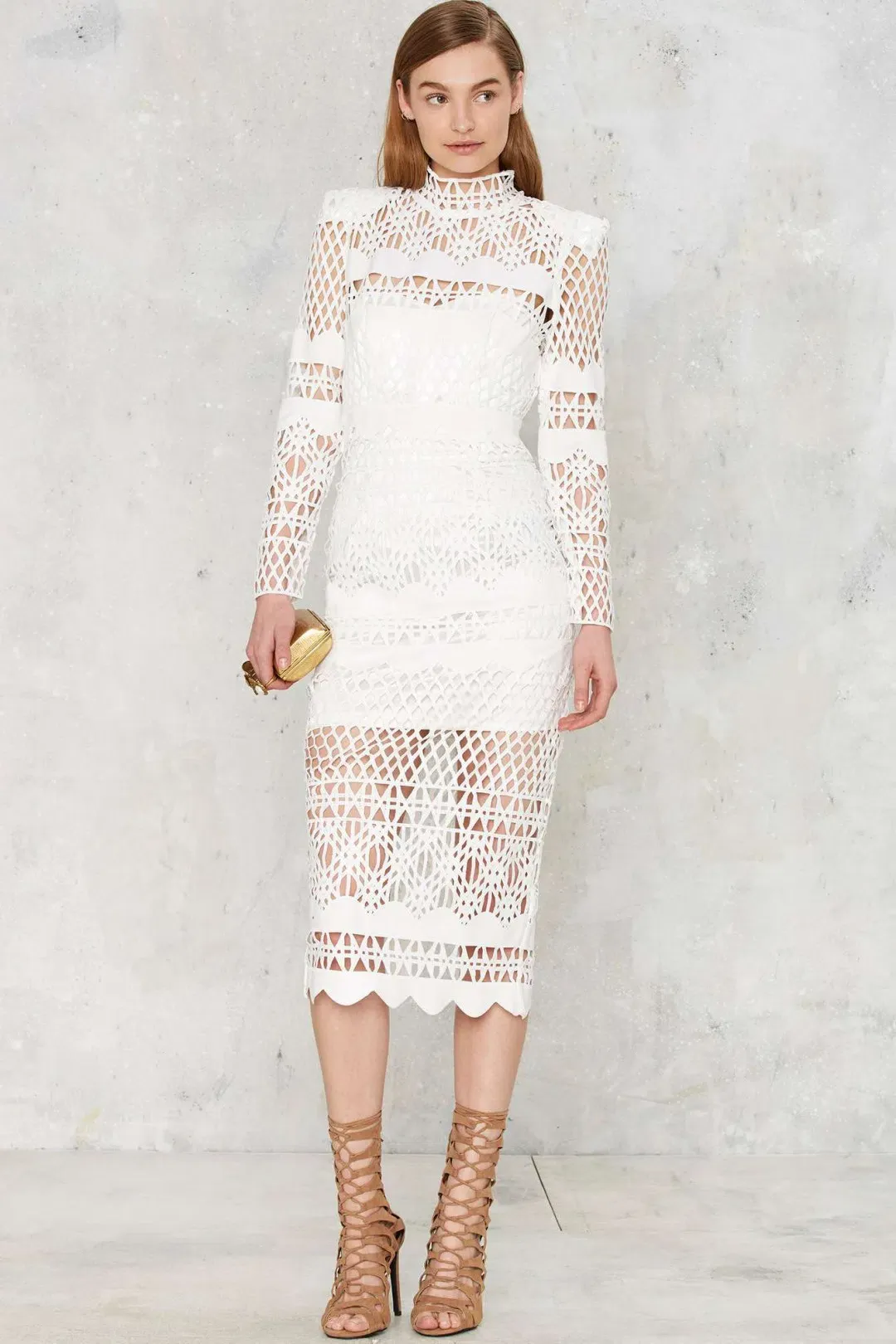 Asilio A Love Like That Cutout Midi Dress White Size 6 for rent on The Volte - main image
