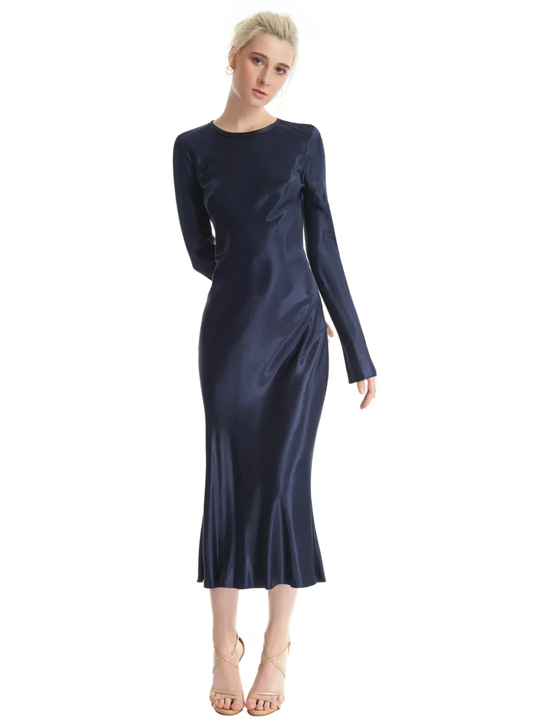Bec & Bridge Sirens Long Sleeve Dress Navy Size AU 10 for rent on The Volte - main image