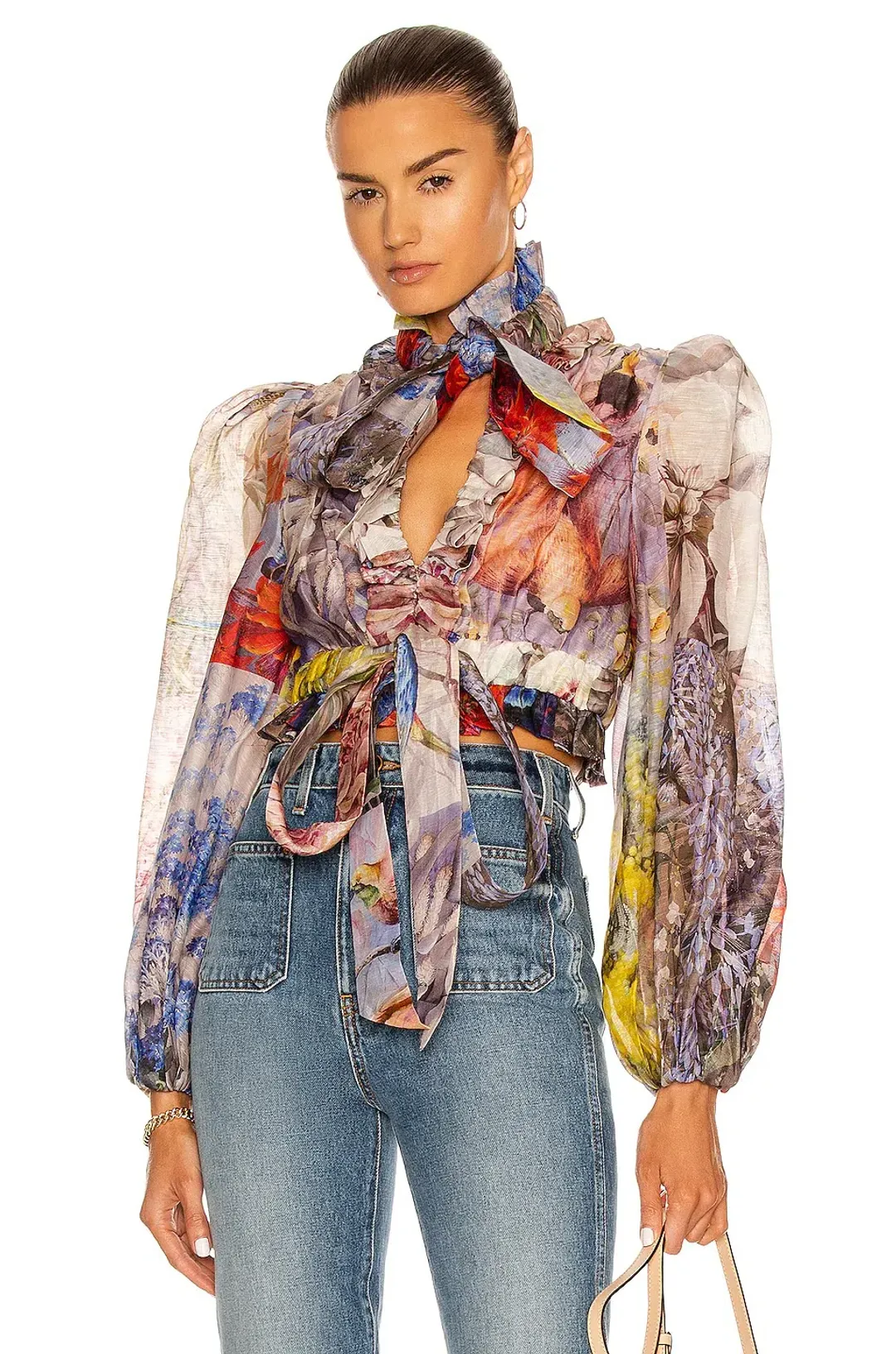 Zimmermann Botanica Crop Bodice Book Print Size 1 / Au 10 for rent on The Volte - main image