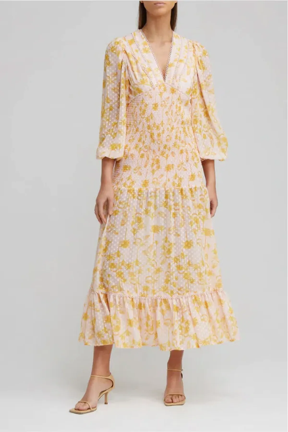 Significant Other Bernadette Dress Pineapple Palm Size 8 for rent on The Volte - main image