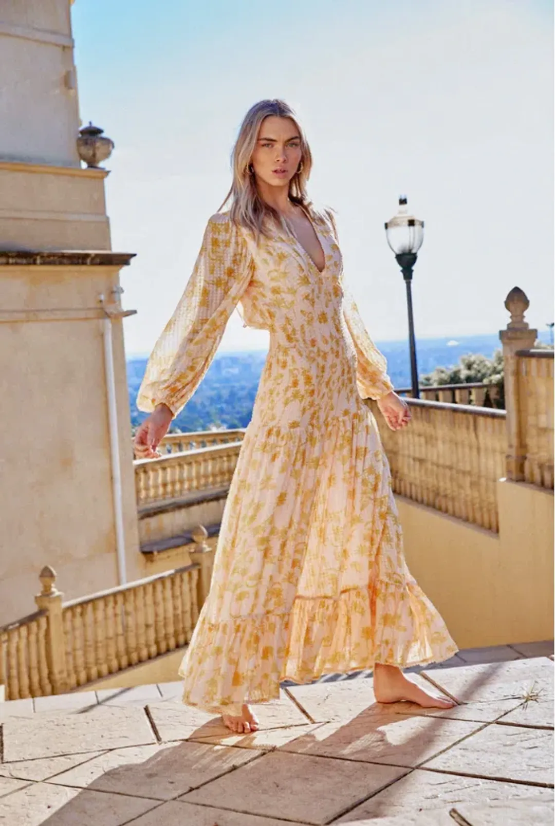 Significant Other Bernadette Dress Pineapple Palm Size 8 for rent on The Volte - main image