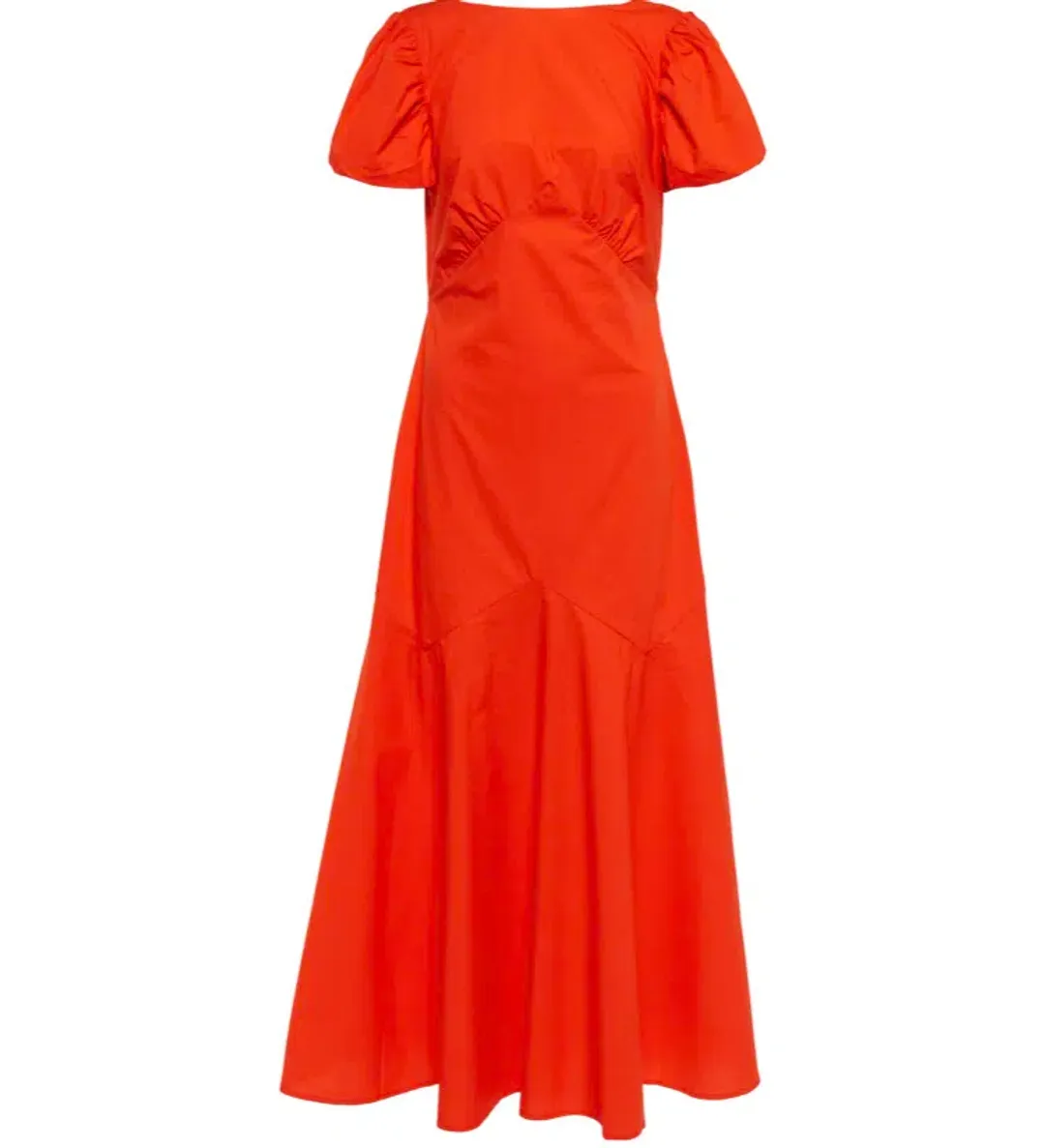 Sir the Label Anja Panelled Midi Dress Mandarin Red Size 8 for rent on The Volte - main image