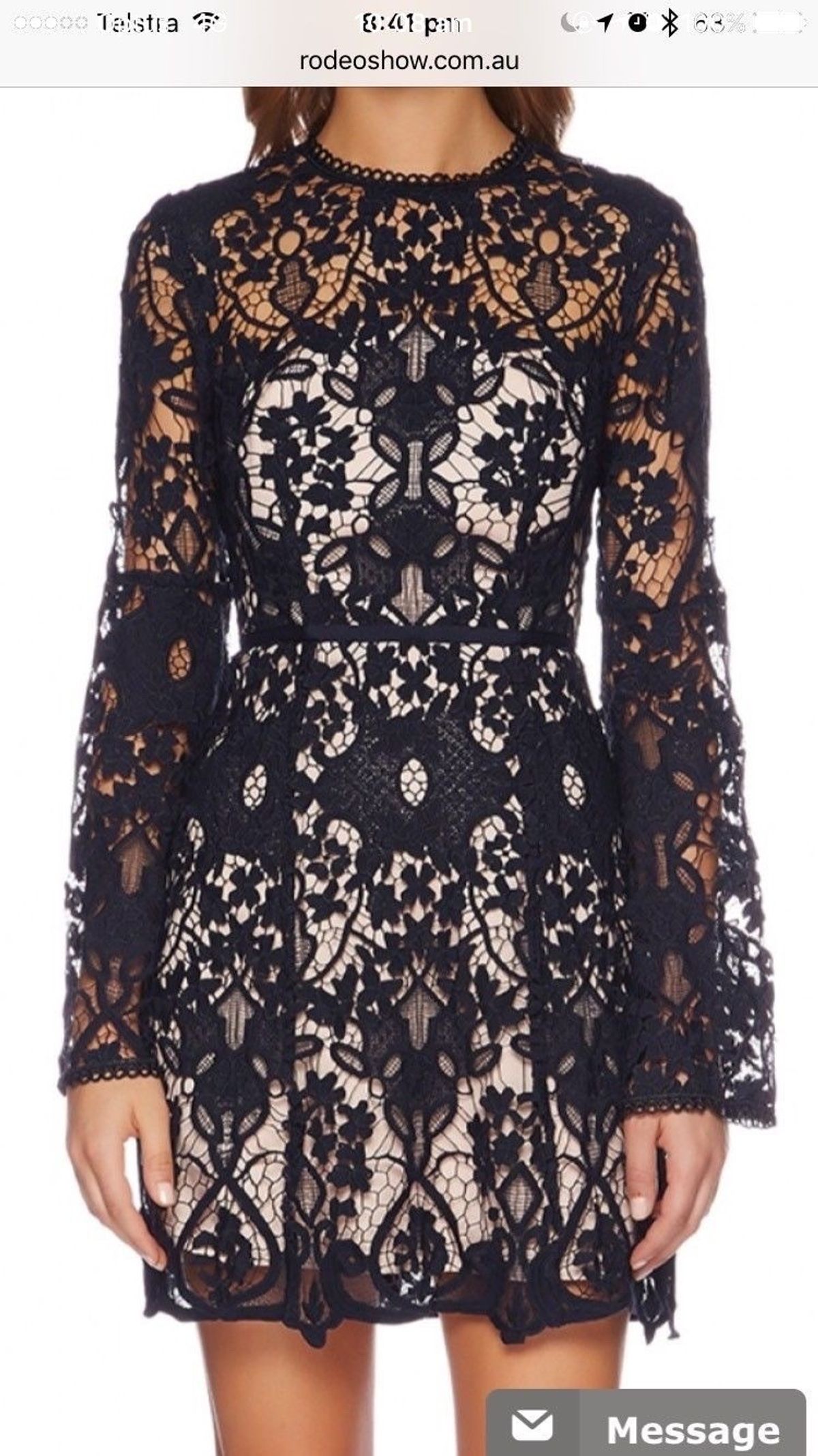 Rodeo Show Navy Trinity Lace Dress - Image 1