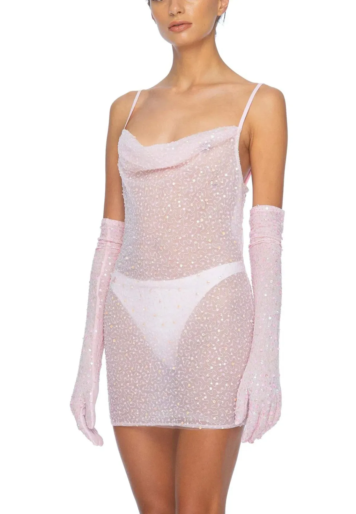 Dyspnea Ms Slinky Mini Dress Pussy Pink Size XS/Au 8 - Image 1