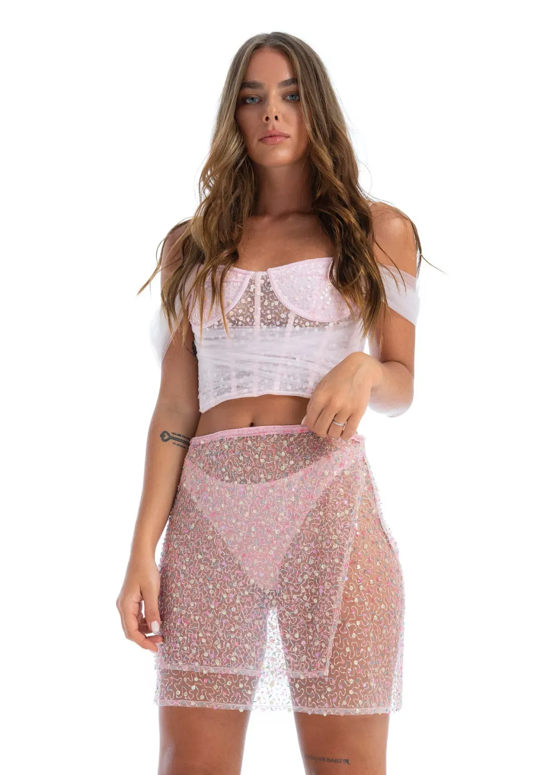 Dyspnea Ms Slinky Pussy Pink Mini Skirt Size XS/Au 8 for rent on The Volte - main image