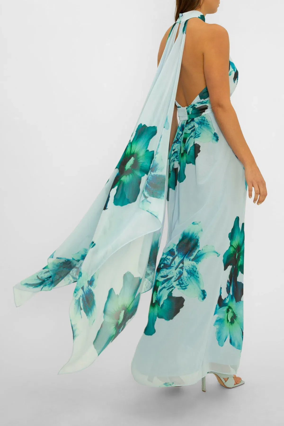 Carla Zampatti Blue Mid Summer Night's Dream Gown Size 8 - Image 3