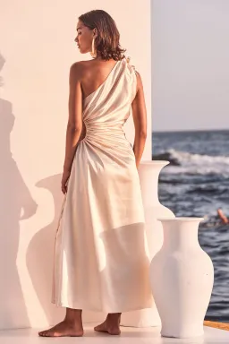 Sonya Moda Nour Ocean Pearl Maxi Dress White Size S for rent on The Volte - image 2