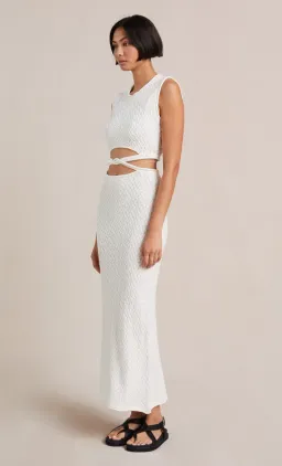 Bec & Bridge Effie Knit Cut Out Dress White Size 8 for rent on The Volte - image 2
