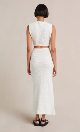Bec & Bridge Effie Knit Cut Out Dress White Size 8 for rent on The Volte - image 3