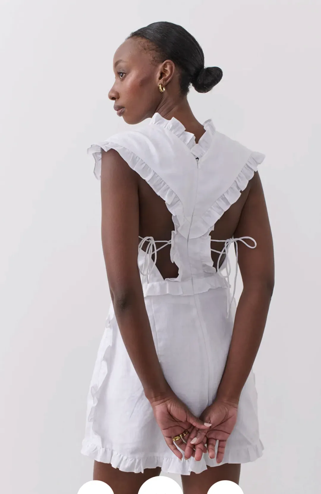 Joslin Kayla Linen Playsuit White for rent on The Volte - main image