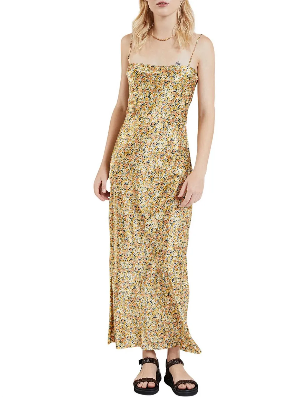 Bec & Bridge Golden Fields Maxi Dress Gold Size 12 - Image 1