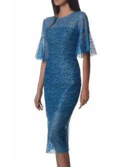 Ginger and Smart Tracery Dress with Sleeve Blue Size 10 for rent on The Volte - image 1