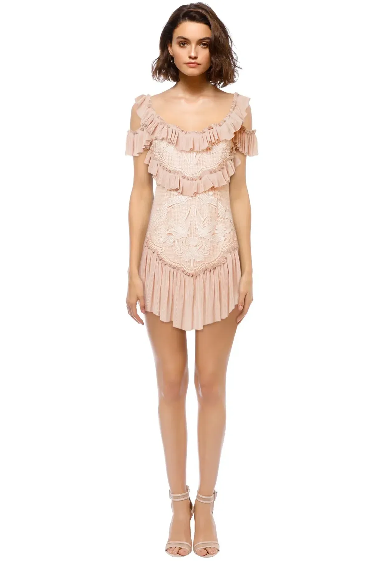 Alice McCall Lovebirds Dress Nude Size 12 for rent on The Volte - main image