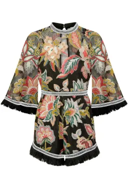 Alice McCall Georgie Boy Playsuit Black Floral Print Size 10 for rent on The Volte - image 4